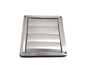 Griglia di ventilazione in acciaio inox, rettangolare, con DN 100, Argento - Ilgrandebazar