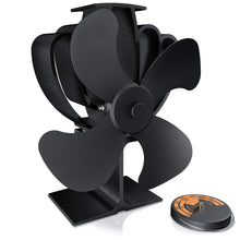 Carica l&#39;immagine nel visualizzatore di Gallery, Brandson - Ventola per stufa termoalimentata - Termoventilatore No pile, Nero - Ilgrandebazar
