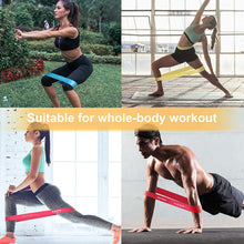 Carica l'immagine nel visualizzatore di Gallery, Gritin Elastici Fitness, [Set di 5] Banda Elastica Fasce Elastiche di Resistenza di Lattice con Istruzioni per l'esercizio in Italiano e Borsa per Il Trasporto per Crossfit, Yoga, Pilates Nero-Rosa-Giallo-Blu-Verde