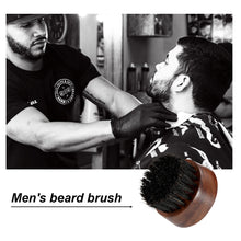 Carica l&#39;immagine nel visualizzatore di Gallery, BFWood Spazzola da Barba rotonda piccola di setole naturali S, Nero - Ilgrandebazar
