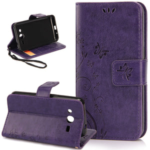 Custodia Galaxy Ace 4,Cover Samsung 4, Piccola Farfalla:Viola - Ilgrandebazar