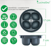 Carica l'immagine nel visualizzatore di Gallery, CucinaOra steamEGGS - Inserto per Cuoci Uova con 4 Uova - Accessori Bimby TM6 / TM5/ TM31