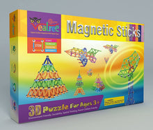 Carica l'immagine nel visualizzatore di Gallery, Veatree 160 Pezzi Puzzle Blocchi magnetici Giocattoli, Costruzione di Magnete Kit di Costruzione Giocattoli educativi per Bambini Che Giocano Gioco impilabile con Mattoni e Bastoncini magnetici 160pcs/Multicolore