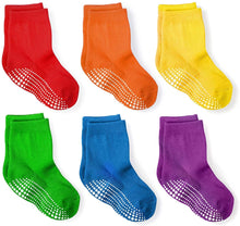 Carica l&#39;immagine nel visualizzatore di Gallery, LA Active Calzini Neonato 0-3 Mesi - Calze Antiscivolo in Cotone per Bambino e Bambina, 6 Paia - Calzini Corti Estivi e Invernali, Taglia Scarpe 15-15.5