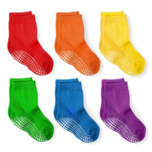 Carica l&#39;immagine nel visualizzatore di Gallery, LA Active Calzini Neonato 0-3 Mesi - Calze Antiscivolo in Cotone per Bambino e Bambina, 6 Paia - Calzini Corti Estivi e Invernali, Taglia Scarpe 15-15.5
