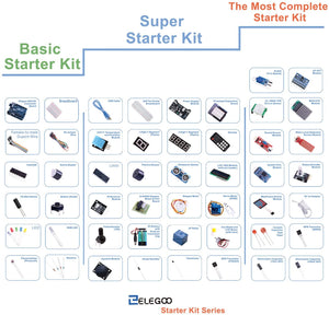 Elegoo Scheda Starter Ultimate Kit Piu Completo per Progetto Principianti con Tutorial in Italiano Learning Kit di Apprendimento Compatibile con progetti IDE Arduino(63 Articoli)