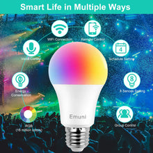 Carica l&#39;immagine nel visualizzatore di Gallery, Lampadine Alexa Led E27 WiFi Lampadina Smart,Emuni Tb95