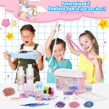 Carica l'immagine nel visualizzatore di Gallery, Dookey Slime Unicorno Kit, Laboratorio Slime per Bambine Slime Forniture Include Argilla, Glitter, Fette di Frutta, Magical Craft Fai da Te Set di Slime Fatto in Casa (43 Pezzi)