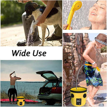 Carica l'immagine nel visualizzatore di Gallery, AUTOPkio Kit Secchio Pieghevole per Doccia Esterna Portatile, Testina per Doccia da Campeggio Inserto Adattatore per Sigaretta da 12 V e trasforma l'acqua in Un Flusso costante e Delicato
