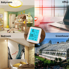 Carica l&#39;immagine nel visualizzatore di Gallery, HUALANS Termometro Igrometro Digitale Professionale con Touch-Button, Blu