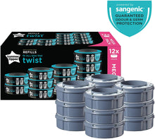 Carica l&#39;immagine nel visualizzatore di Gallery, Tommee Tippee - Ricariche Sangenic TEC per Sistema Avanzato di Smaltimento Pannolini Twist and Click, Adatto a contenitori Sangenic TEC e Twist and Click 12 pezzi