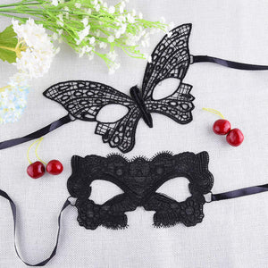 SIQUK 30 Pezzi Maschere Veneziane Donna Nero Maschera Pizzo per Masquerade...