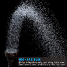 Carica l'immagine nel visualizzatore di Gallery, Soffione Doccia ad Alta Pressione, Voolan Doccetta 10 cm Fissa in Bagno, 5 Modalità di Spruzzo e Soffione Regolabile in Bronzo, Adatto Anche a Bassa Pressione Acqua (Senza Braccio Doccia)