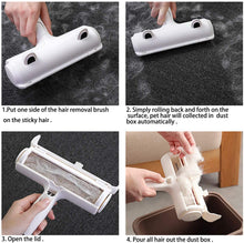 Carica l'immagine nel visualizzatore di Gallery, ACE2ACE Togli Peli Animali Spazzola per Cani e Gatti, Rimozione peli Animali Domestici Lint Roller Lavabile Riutilizzabile Rullo Spazzola, Rimuovi la Pelliccia di Animali da Tappeti, Vestiti e Divano