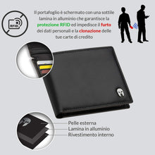 Carica l&#39;immagine nel visualizzatore di Gallery, SPARTANO Portafoglio da Uomo in Vera Pelle - con Protezione RFID,... - Ilgrandebazar