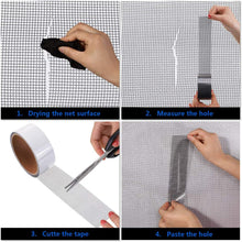 Carica l'immagine nel visualizzatore di Gallery, 2 PCS Nastro per Riparare Zanzariere Nastro Adesivo in Fibra di Vetro per Finestre Insetto, 5cm x 200cm (Grigio)