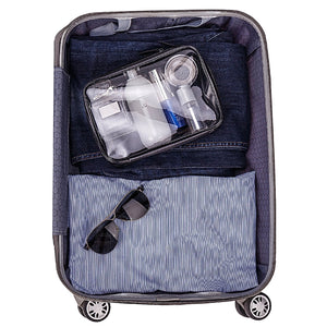 MOCOCITO 2PC Borsa da Toilette Viaggio Trasparente Approvata Nero [22x10x5cm] - Ilgrandebazar