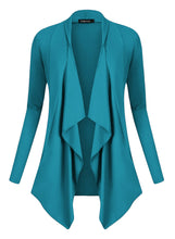 Carica l&#39;immagine nel visualizzatore di Gallery, Urban GoCo Donna Cardigan Drappeggiato Aperto Davanti a Maniche Lunghe e... - Ilgrandebazar