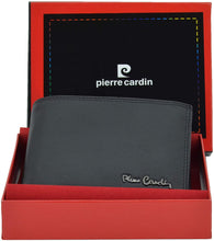 Carica l&#39;immagine nel visualizzatore di Gallery, Pierre Cardin, Portafoglio Uomo Nero, Vera Pelle, Portamonete, Scatola Regalo (Nero, Tasca Con Cerniera)