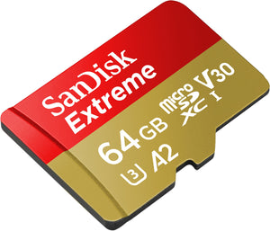 SanDisk Extreme Scheda di Memoria microSDXC da 64 GB e Adattatore SD 64