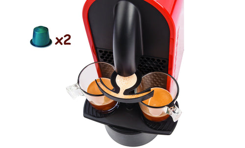 1 Capsula 2 Caffè. Risparmia le tue capsule di caffè Nespresso. 2xCAP, Rosso - Ilgrandebazar