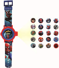 Carica l'immagine nel visualizzatore di Gallery, Lexibook Schermo Digitale per Orologio a proiezione regolabile-20 Immagini Spider-Man-per Bambini/Ragazzi-Rosso e Blu