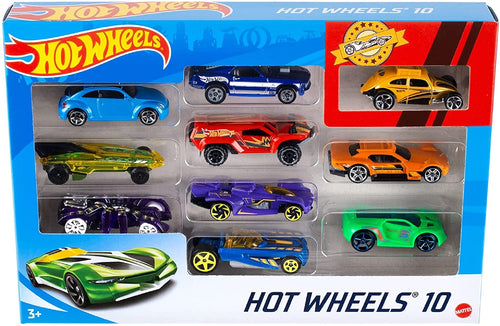 Hot Wheels-54886 Set Macchinine da 10 Veicoli in Scala 1:64, con Decorazioni Mozzafiato, da Collezionare, Single, 54886 10 Veicoli Single