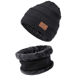 TAGVO Winter Beanie Hat Sciarpa Set Super Soft Fleece Fodera Interna Grande... - Ilgrandebazar