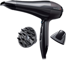 Carica l&#39;immagine nel visualizzatore di Gallery, Remington AC5999 Pro-Air AC Asciugacapelli Professionale, flusso d’aria: 130 km/h, 2300W, Nero