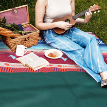 Carica l&#39;immagine nel visualizzatore di Gallery, Homfa Coperta per Picnic 200 x 200 cm, Tappeto Impermeabile Grande Pieghevole Portable Tre Strati Picnic Stuoie per Spiaggia Campeggio Giardino, Giallo/Verde