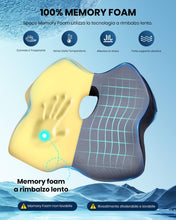 Carica l'immagine nel visualizzatore di Gallery, BALITTA Cuscino Ergonomico Sedia, Cuscino Sedia Ufficio, Cuscino Sedia Memory Foam per il Sollievo della lombalgia e Della Sciatica, Cuscino Coccige Ortopedico Cuscini Seduta per Auto