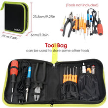 Carica l'immagine nel visualizzatore di Gallery, LeaderPro 60W Pistola a Caldo Per Colla con Borsa per Attrezzi, 20 Pezzi Stick di Colla 11mm/19cm, Filo 1.4m, Per Fai Da Te Arti/Imballaggie/Piccole Casa/Ufficio Riparazioni, Nero