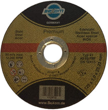 Carica l'immagine nel visualizzatore di Gallery, BeXom - Disco da taglio 125 x 1 mm per smerigliatrice angolare in acciaio... - Ilgrandebazar