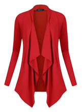 Carica l&#39;immagine nel visualizzatore di Gallery, Urban GoCo Donna Cardigan Drappeggiato Aperto Davanti a Maniche Lunghe e... - Ilgrandebazar