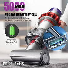 Carica l'immagine nel visualizzatore di Gallery, Batteria di Ricambio Dyson V10, LONGFIT 25,2V 5000mAh Dyson V10 SV12 Batteria per Cyclone V10 Animal V10 Absolute V10 Fluffy V10 Motorhead Aspirapolvere