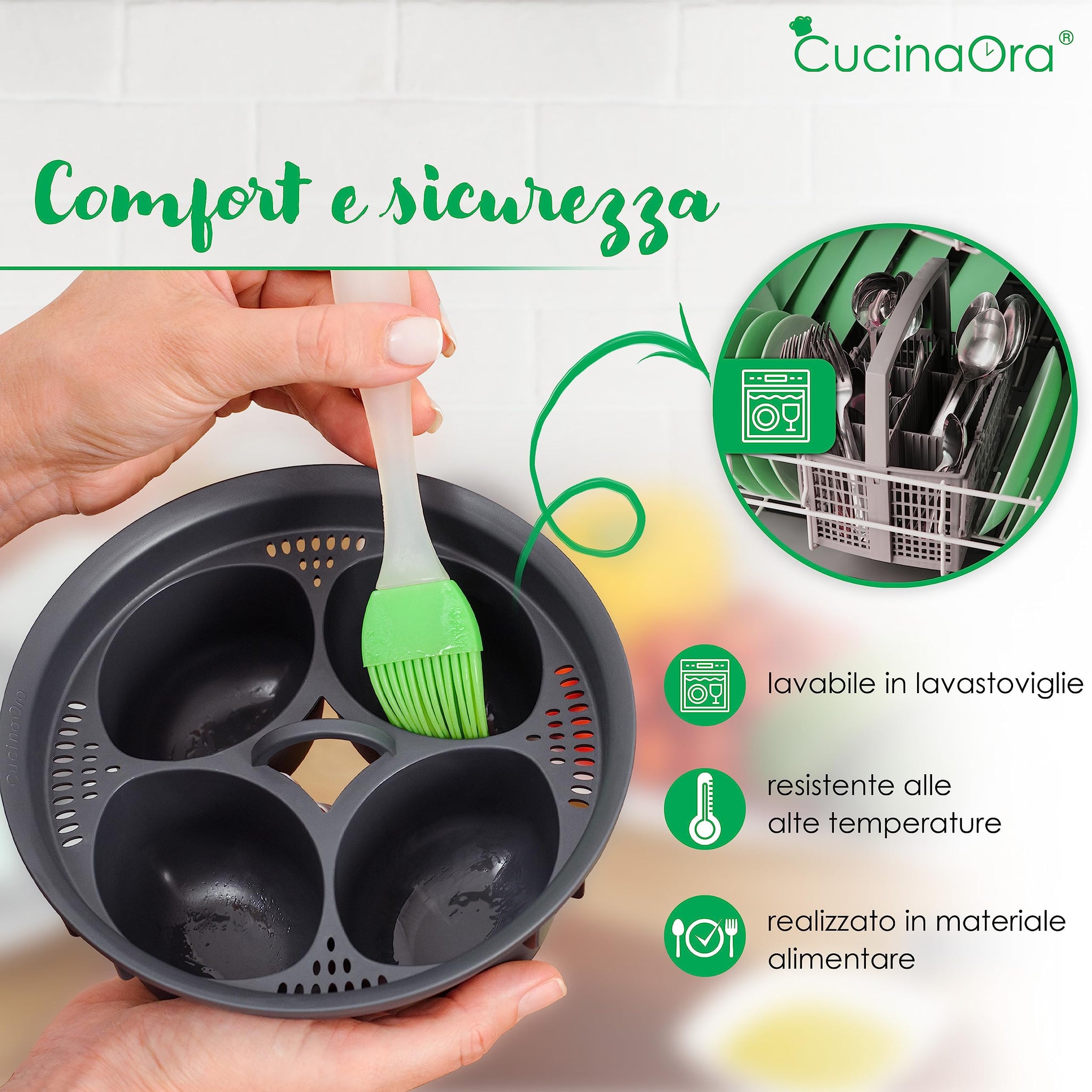 SteamEGGS MC - Inserto Per Cuocere Uova A Vapore Per Monsieur Cuisine, Con 5 Stampi - Foto 5