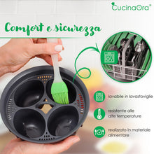 Carica l'immagine nel visualizzatore di Gallery, CucinaOra steamEGGS - Inserto per Cuoci Uova con 4 Uova - Accessori Bimby TM6 / TM5/ TM31
