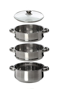Premier Housewares 408129 Pentola a Vapore con 28 x 22 x 25 cm, Argento