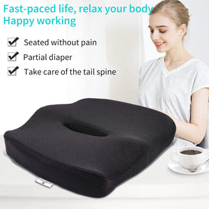 Power Of Nature Cuscino per Sedile Ortopedico, Cuscino Sedia Memory Foam, Ergonomico Cuscini Seduta per Auto, Ufficio, Computer, Sedia a Rotelle, Piaghe da Decubito e per Dolore al Coccige