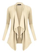 Carica l&#39;immagine nel visualizzatore di Gallery, Urban GoCo Donna Cardigan Drappeggiato Aperto Davanti a Maniche Lunghe e... - Ilgrandebazar