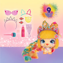 Carica l&#39;immagine nel visualizzatore di Gallery, VIP PETS Color Boost | Bambola cagnolino a Sopresa da Collezionare con lunghi capelli da Acconciare (30 cm) Accessori per capelli e accessori per colorare i capelli - Giocattolo per bambini dai +3