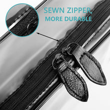 Carica l&#39;immagine nel visualizzatore di Gallery, MOCOCITO 2PC Borsa da Toilette Viaggio Trasparente Approvata Nero [22x10x5cm] - Ilgrandebazar