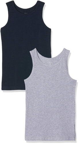 Name It Nittank Top 2p Mel K B Noos Vestaglia, Multicolore Grey Melange,... - Ilgrandebazar