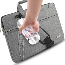 Carica l'immagine nel visualizzatore di Gallery, Borsa a Tracolla per Notebook, Borsa Porta Laptop Super Sottile e Impermeabile, Fino a 15-15,6-16 Pollici, Grigio