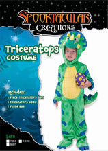 Carica l&#39;immagine nel visualizzatore di Gallery, Spooktacular Creations Costume da Dinosauro per Bambini Triceratops Kids Dinosauro Vestito per Halloween Dress Up Dinosaur Party (Verde) (Green, Small)