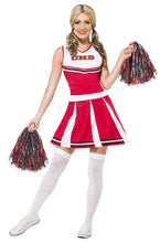 Carica l'immagine nel visualizzatore di Gallery, SMIFFYS Smiffy's Costume da Cheerleader, Rosso, composso vestino pom... - Ilgrandebazar