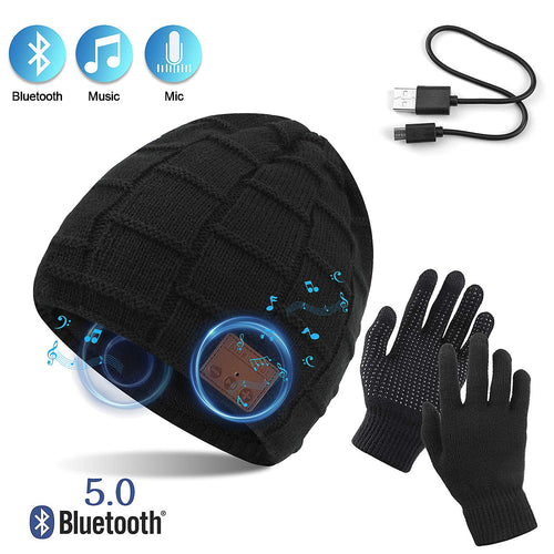 TAGVO Bluetooth V5.0 Beanie con Guanti Touchscreen Set, addensata Inverno... - Ilgrandebazar