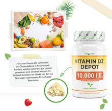 Carica l&#39;immagine nel visualizzatore di Gallery, Vitamina D3 10.000 UI 365 Compresse, Dosaggio Alto, Dose Giornaliera 1000 UI al Giorno (Ogni 10 Giorni), Una Compressa di Vitamina D Ogni 10 Giorni - Vit4ever