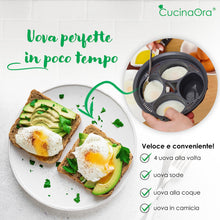 Carica l'immagine nel visualizzatore di Gallery, CucinaOra steamEGGS - Inserto per Cuoci Uova con 4 Uova - Accessori Bimby TM6 / TM5/ TM31