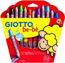 Carica l'immagine nel visualizzatore di Gallery, Giotto- Fila Astuccio 12 Matitoni Bebe' Diametro Mina 7Mm Temperamatite Compreso 598, Multicolore, 8000825002656 12 Super Buntstifte